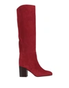 Stuart Weitzman Knee Boots In Red