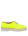 Santoni Lace-up Shoes In Acid Green