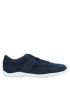 Tod's Red Dot Sneakers In Suede In Blue