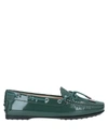 Tod's Loafers In Dark Green
