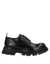 ALEXANDER MCQUEEN ALEXANDER MCQUEEN WOMAN LACE-UP SHOES BLACK SIZE 5.5 SOFT LEATHER,17121518SQ 5