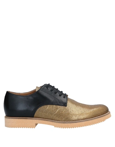 Stephen Venezia Lace-up Shoes In Gold