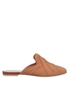 Anna Baiguera Woman Mules & Clogs Camel Size 8 Soft Leather In Beige