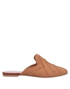 Anna Baiguera Woman Mules & Clogs Camel Size 6 Soft Leather In Beige