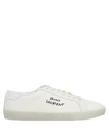 Saint Laurent Logo Print Low Top Sneakers In White