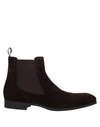 Santoni Ankle Boots In Dark Brown