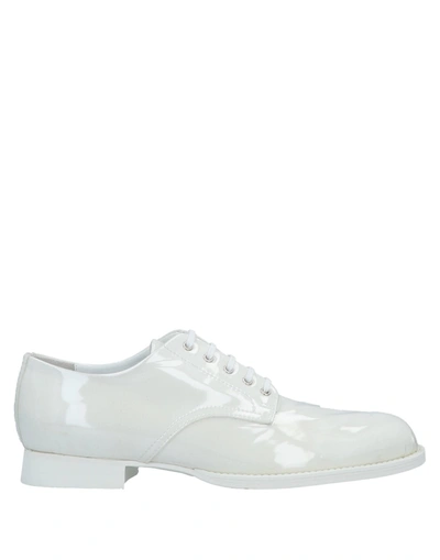 Comme Des Garçons Lace-up Shoes In White