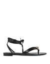 Valentino Garavani Toe Strap Sandals In Black