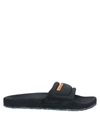 Heron Preston Logo-patch Open-toe Slides In Black