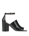 Maison Margiela Woman Sandals Black Size 10 Leather In Black