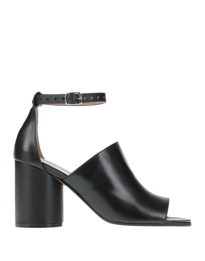 Maison Margiela Woman Sandals Black Size 10 Leather