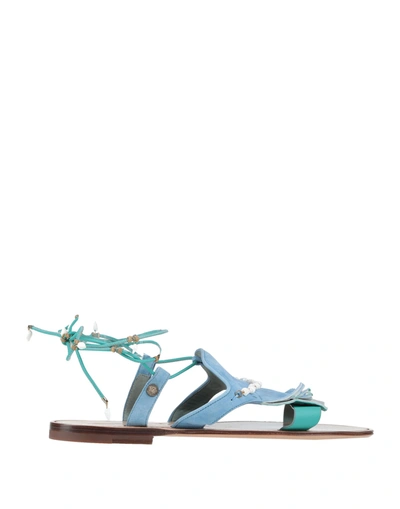 Santoni Sandals In Blue