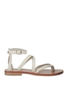 Twinset Toe Strap Sandals In White