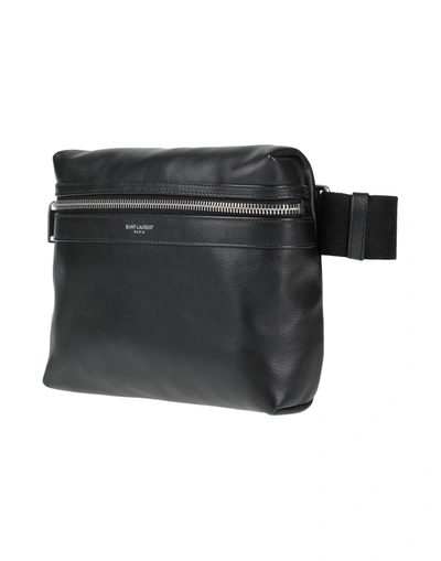 Saint Laurent Leather-trimmed Canvas Messenger Bag In Black