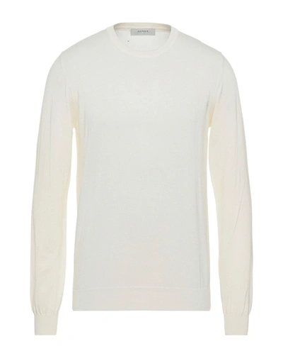 Alpha Studio Sweaters In White