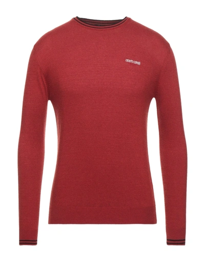 Roberto Cavalli Sport Sweaters In Brick Red