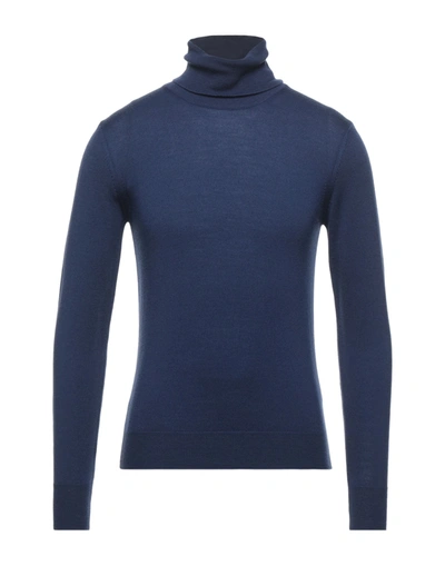 Vneck Turtlenecks In Blue