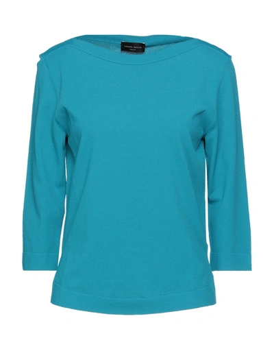 Roberto Collina Sweaters In Turquoise