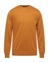 Vneck Sweaters In Ocher