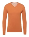 Paolo Pecora Sweaters In Apricot