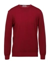 Kangra Cashmere Sweaters In Brick Red