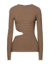 Frankie Morello Sweaters In Beige