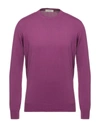 Alpha Studio Sweaters In Purple