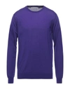 Grey Daniele Alessandrini Sweaters In Purple
