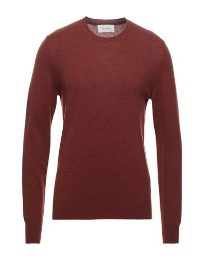 American Vintage Sweaters In Brick Red