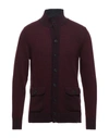 Brooksfield Cardigans In Maroon