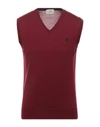 Brooksfield Sweaters In Maroon