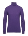 Daniele Alessandrini Homme Turtlenecks In Purple