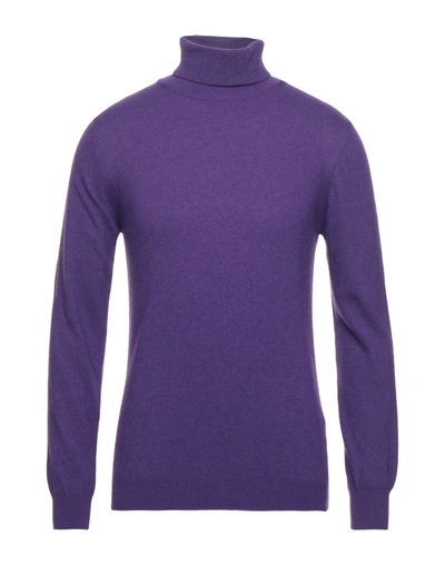 Daniele Alessandrini Homme Turtlenecks In Purple