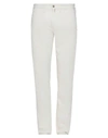 Incotex Slim-cut Cotton Trousers In Ivory