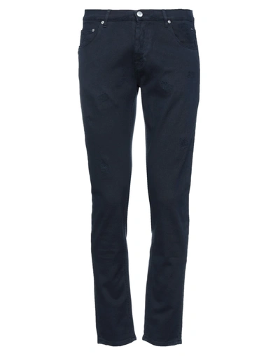 Grey Daniele Alessandrini Jeans In Dark Blue