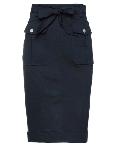 Manila Grace Midi Skirts In Black