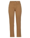 People (+)  Woman Jeans Camel Size 26 Cotton, Elastomultiester, Elastane In Beige