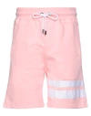 Gcds Man Shorts & Bermuda Shorts Pink Size Xxs Cotton
