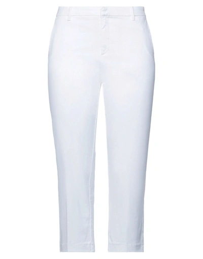 Haikure Woman Pants Ivory Size 27 Cotton, Elastolefin In White