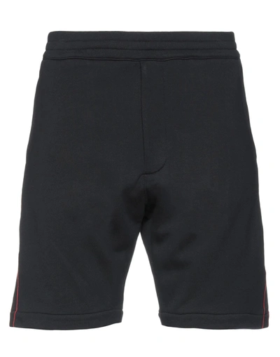 Alexander Mcqueen Man Shorts & Bermuda Shorts Black Size Xl Cotton, Polyester