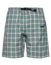 Msgm Man Shorts & Bermuda Shorts Green Size 28 Polyester In Green