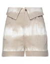 STELLA MCCARTNEY STELLA MCCARTNEY WOMAN SHORTS & BERMUDA SHORTS BEIGE SIZE 27 COTTON, ELASTANE,13638044GK 4