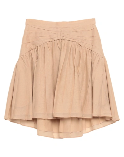 Ndegree21 Mini Skirts In Beige