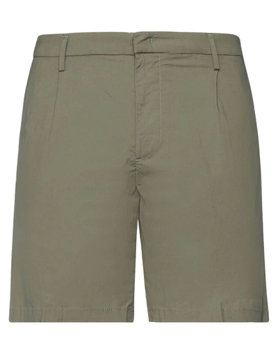 Dondup Cotton Manheim Shorts With Loops In Green