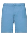 Dondup Man Shorts & Bermuda Shorts Sky Blue Size 34 Lyocell, Cotton, Elastane