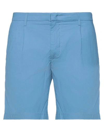 Dondup Man Shorts & Bermuda Shorts Sky Blue Size 34 Lyocell, Cotton, Elastane