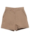 Manila Grace Shorts & Bermuda Shorts In Camel