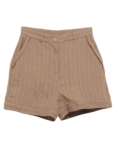 Manila Grace Shorts & Bermuda Shorts In Camel