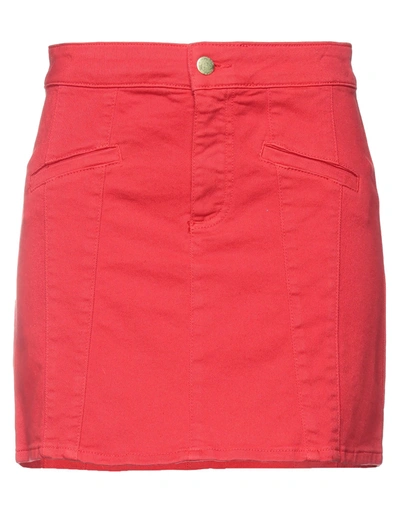 Be Blumarine Denim Skirts In Red