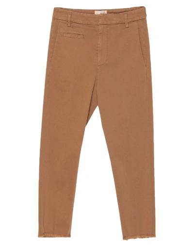 Dondup Cropped Pants In Beige